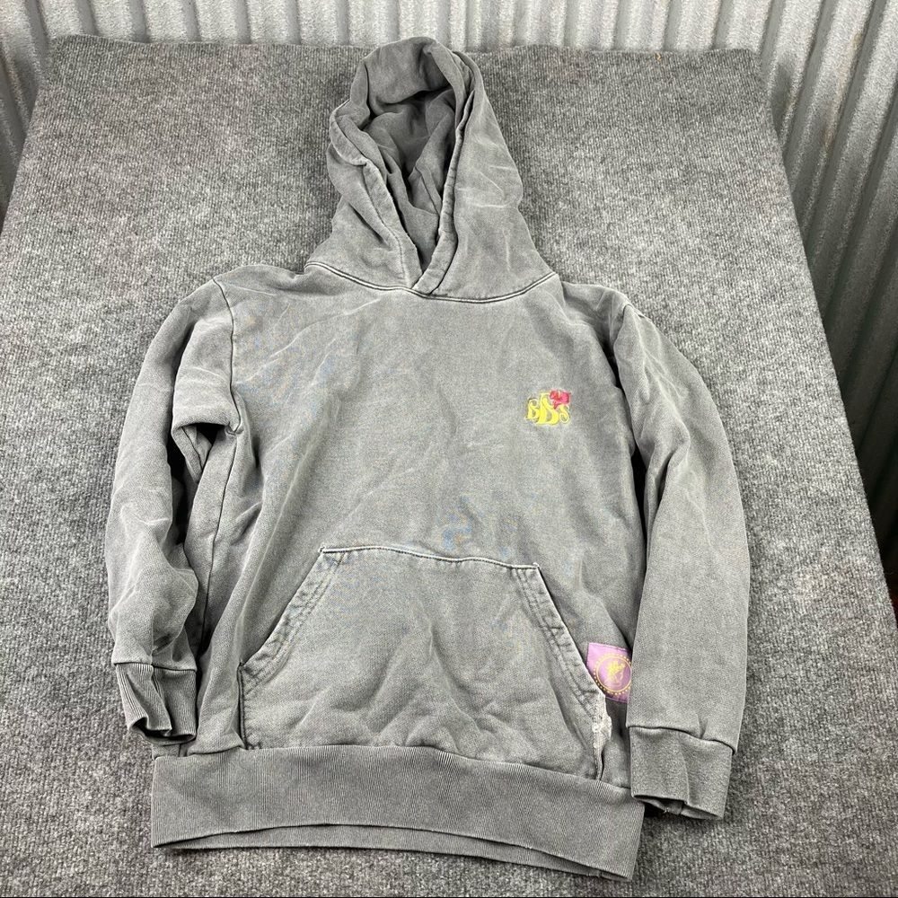 Bephies Beauty Supply Hoodie S Gray BBS Floral Graphic Pullover Made in USA